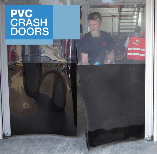 PVC crash doors