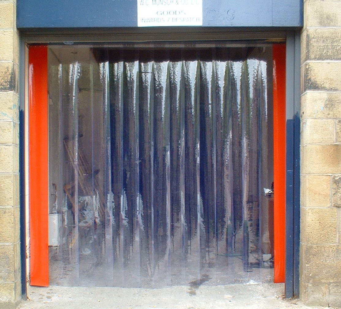 Factory door curtains